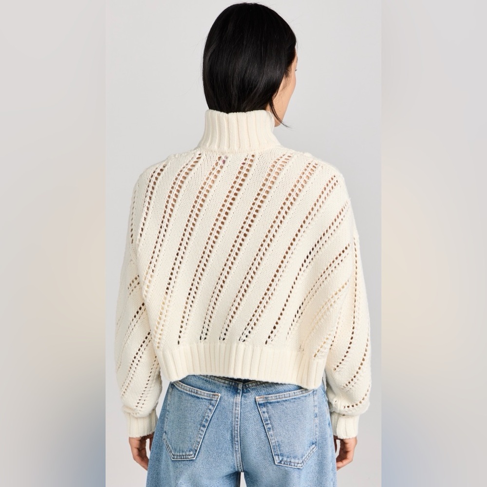 STAUD Cropped Hampton Sweater Sz S - Picture 2 of 10